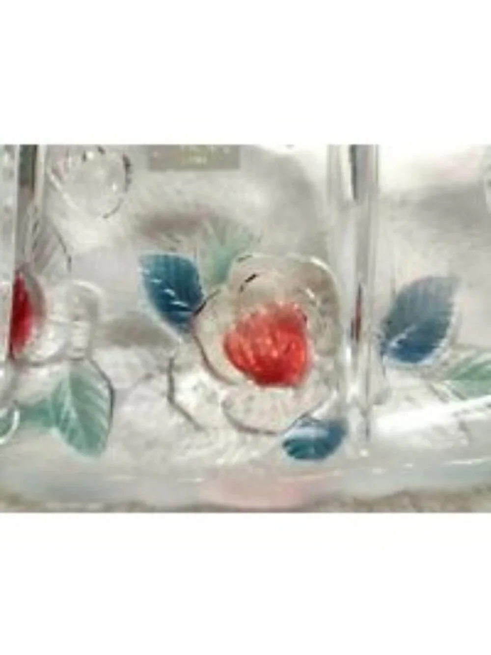 Studio Nova Serving Tray Dish 3-Part Clear Rose Flower Embossed Platter
